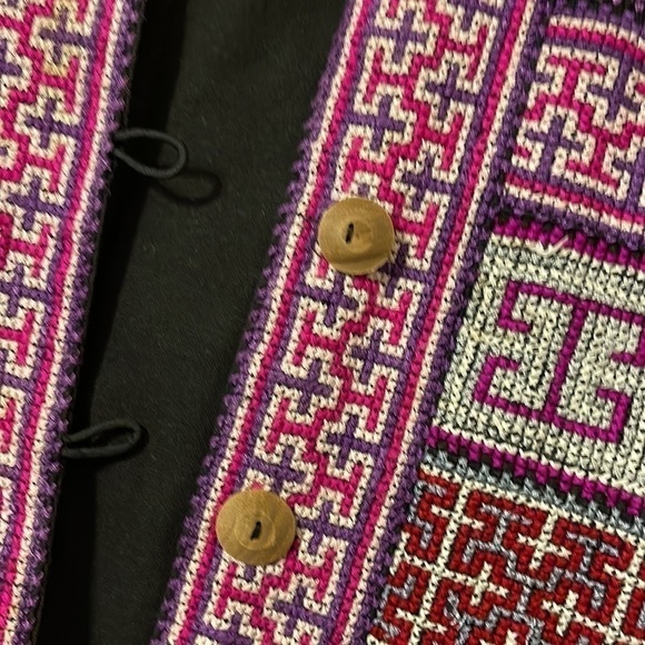 BENNETT of Centreville Embroidered Cotton Jacket Fits Like Medium Boho - Picture 5 of 14